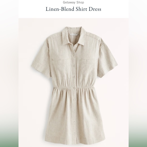 Abercrombie & Fitch Dresses & Skirts - Linen-Blend Shirt Dress- brand new tags still on